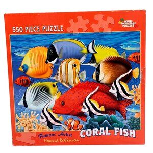 Vintage New White Mountain Coral Fish 550 Piece Jigsaw Puzzle Howard Robinson